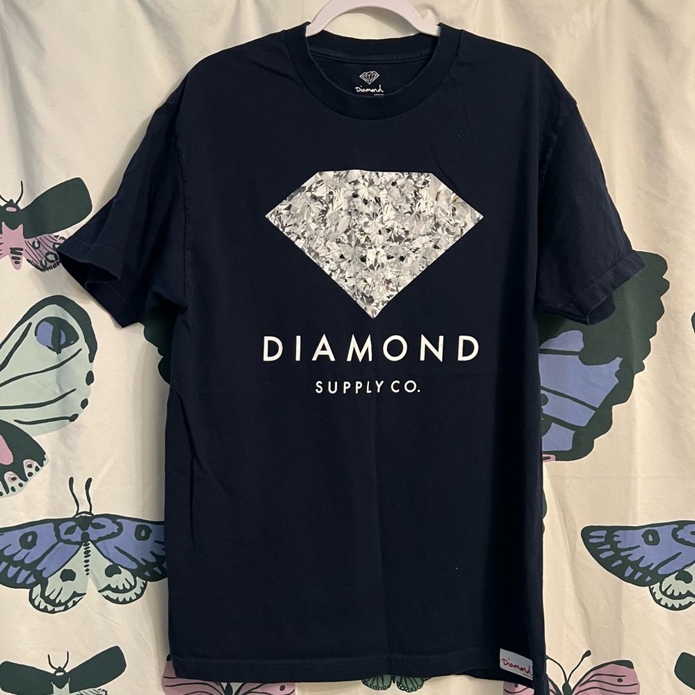 Diamond Supply Co. Black Tee with White Diamond Graphic
